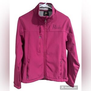 Prairie Mountain Womens Pink Fleece Lined Full Zip Jacket Small Outdoor Hiking